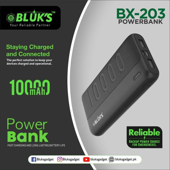 Bluks BX-203 10000mAh Power Bank With 1 Year Warranty | 2025 Edition - Image 2