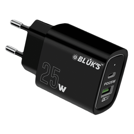 Bluks BX-621 25W Fast Charger With USB-C To C Cable – 2025 Edition