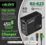 Bluks BX-623 45W Fast Charger With USB-C To C Cable – 2025 Edition - Image 2