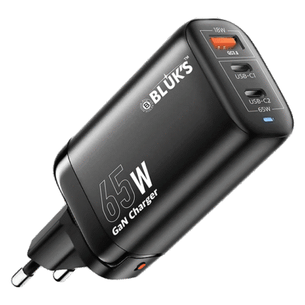 Bluks BX-624 65W Fast Charger With USB-C To C Cable – 2025 Edition