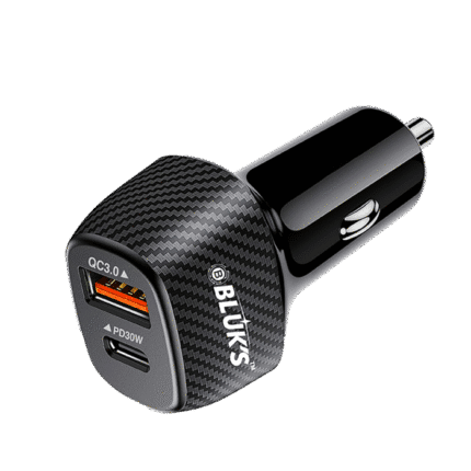 Bluks BX-652 48W Dual Port Fast Car Charger – 2025 Edition