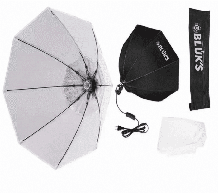 Bluks 70CM Umbrella With 7 Feet Stand – Studio Light Kit 2025 Edition - Image 1