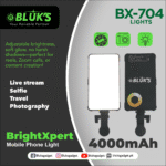 Bluks BX-704 Portable Square LED Ring Light – Studio Lighting 2025 - Image 2