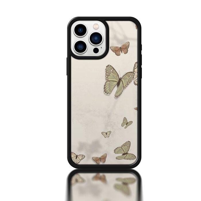 Butterfly Metal Phone Case – 2025 Stylish & Durable Back Cover - Image 1