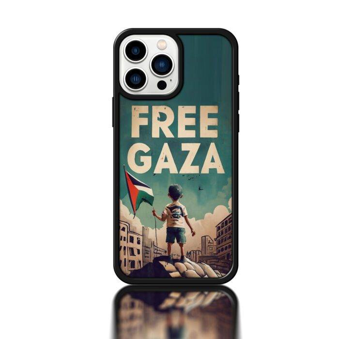 Premium Free Gaza Metal Phone Case – Trendy Phone Cover 2025 Edition - Image 1
