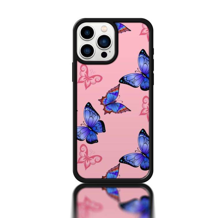 Butterfly Design Metallic Phone Case – 2025 Shockproof Phone Cover - Image 1