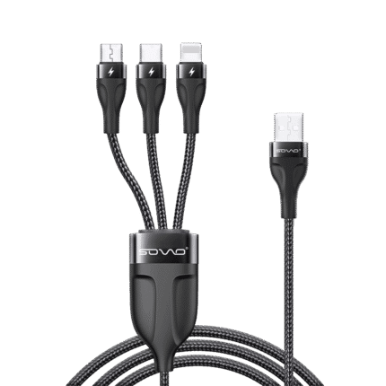 SOVO SC-117 3-in-1 Fast Charging Cable | 2025 Edition