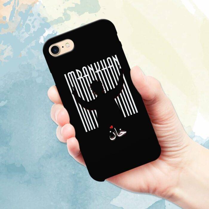 Khan Vector with Text and Black Background Phone Case