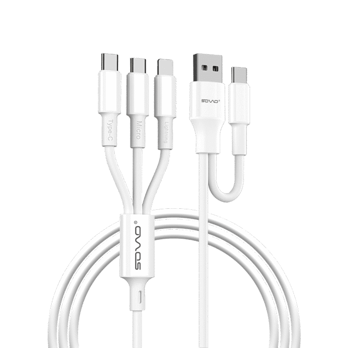 SOVO SC-501 3-in-2 Premium Quality Fast Charging Cable | 2025 Edition - Image 1