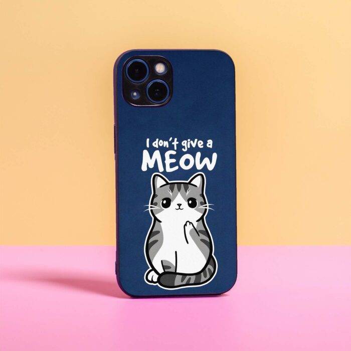 Don’t Give A Meow Premium Metal Phone Case | 2025 Edition - Image 1