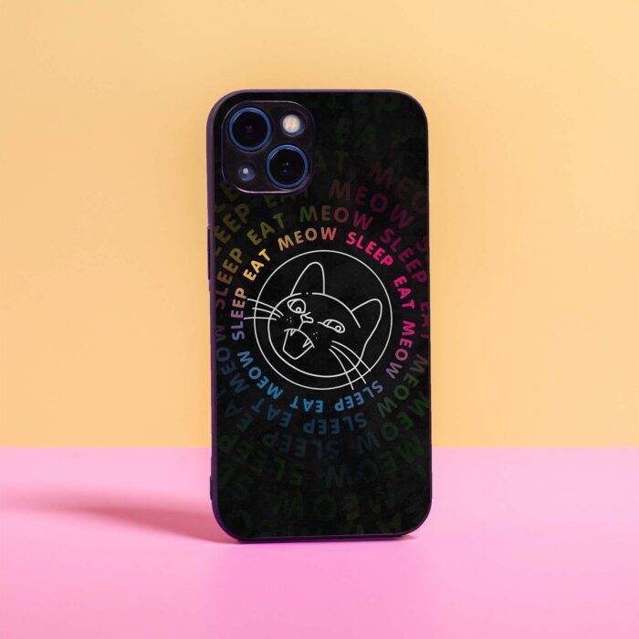 Eat Meow Sleep - Premium Printed Metal Phone Case | 2025 Edition - Image 1
