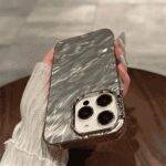 3D Pearl iPhone Case Silver