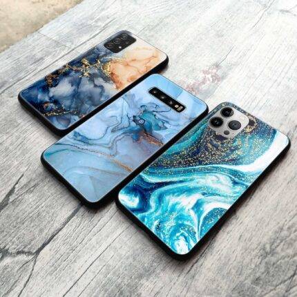 Blue Marble Metal Phone Case – Premium Shockproof Cover | 2025