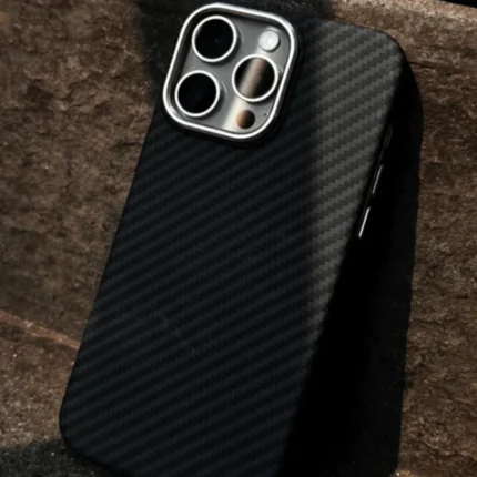 Black Wave Carbon Fiber iPhone Case
