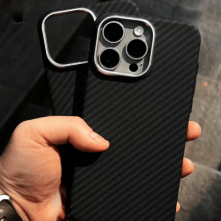 Black Wave Carbon Fiber iPhone Case