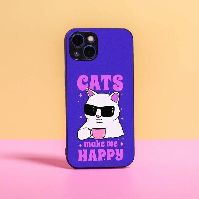 Cat’s Make Happy Premium Metal Phone Case – 2025 Edition - Image 1