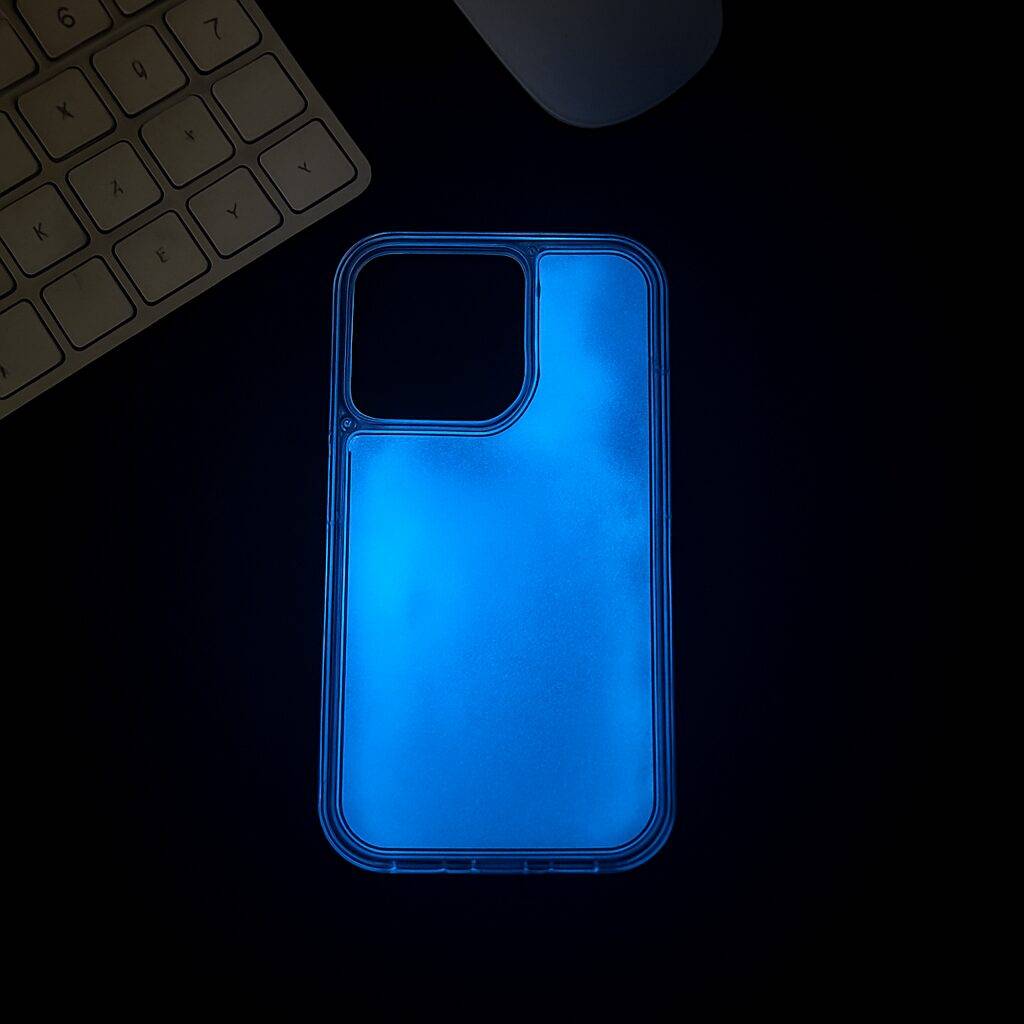 Neon Waterfall Phone Cover Blue Neon Waterfall Phone Cover Blue