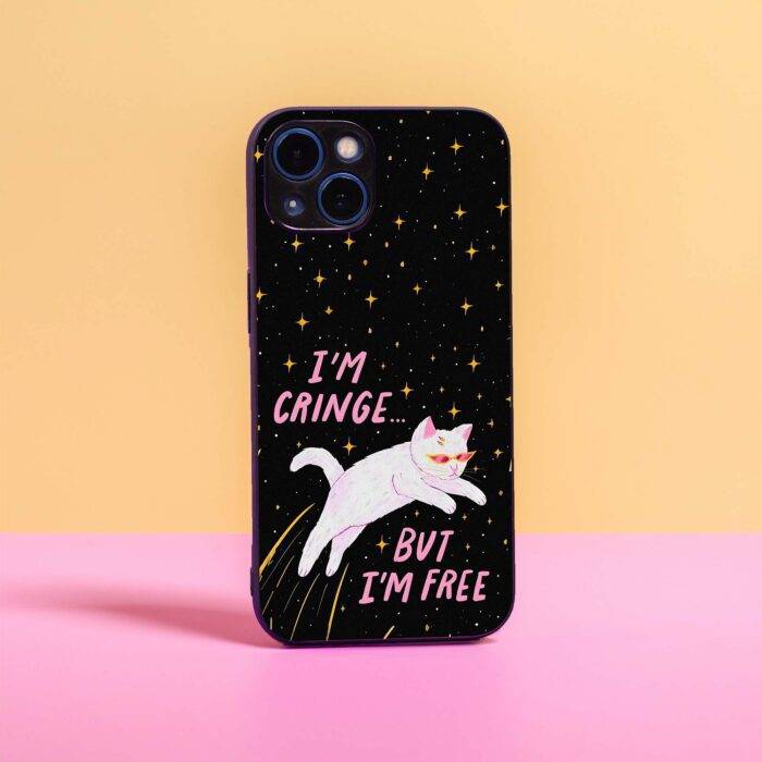 Cringe But Free Metal Phone Case – Bold & Fun | 2025 Edition - Image 1