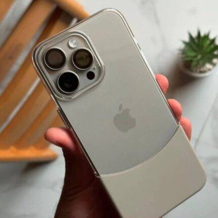 Dual Tone Splicing Transparent iPhone Case titanium Gray