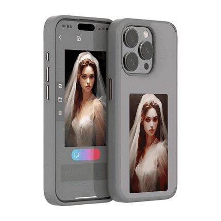 E Ink Smart iPhone Case Natural Titanium