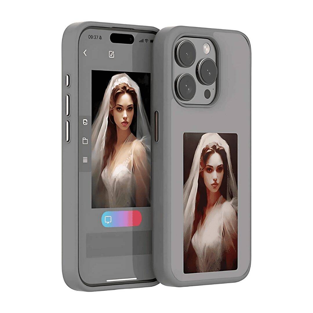 E Ink Smart iPhone Case Natural Titanium E Ink Smart iPhone Case Natural Titanium