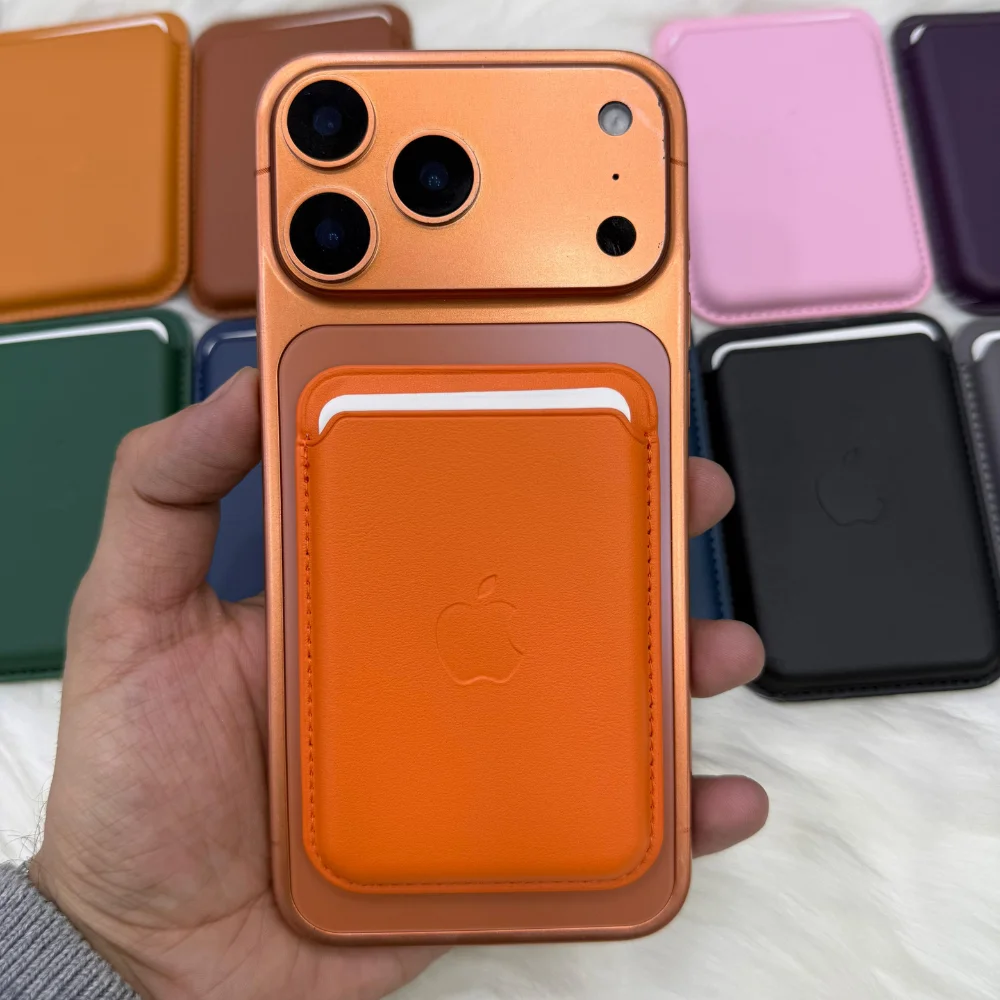 Premium Leather MagSafe Wallet With Animation for iPhone – Magnetic Leather Card Holder