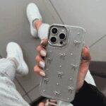 Transparent Bow Shimmery iPhone Case