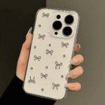 Transparent Bow Shimmery iPhone Case