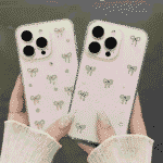Transparent Bow Shimmery iPhone Case