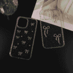 Transparent Bow Shimmery iPhone Case