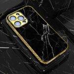 Black Marble Series – Premium Electroplated Metal Phone Case | 2025 Edition - Image 2