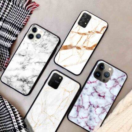 White Marble Series – Premium Metal Phone Case | 2025 Edition