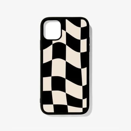 Beige Checkered - Premium Glossy Phone Case | 2025 Edition