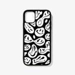 Black & White Smiley – Premium Metal Phone Case | 2025 Edition
