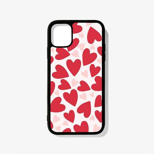 All Models Love Hearts Glass Case Love Hearts Premium & Durable Metal Phone Case | 2025 Edition - Image 1