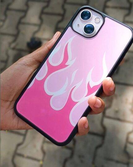 Pink Flames Premium & Shockproof Metal Phone Case | 2025 Edition