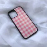 Pink Plaid Design Premium & Aesthetic Metal Phone Case | 2025 Edition