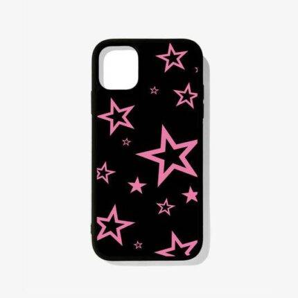 Premium Pink Star Glass Metal Phone Case | 2025 Edition