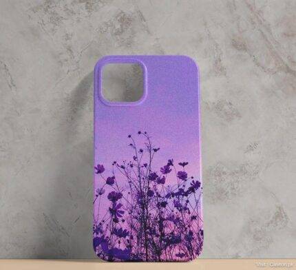 Premium Purple Floral Metal Phone Case | 2025 Edition