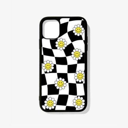 Smiley Flower – Premium Metal Phone Case | 2025 Edition