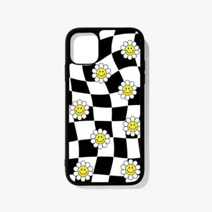 Smiley Flower – Premium Metal Phone Case | 2025 Edition