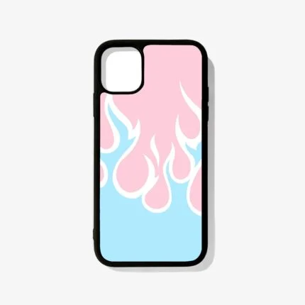 Baby Blue Flames Premium Metal Phone Case | 2025 Edition