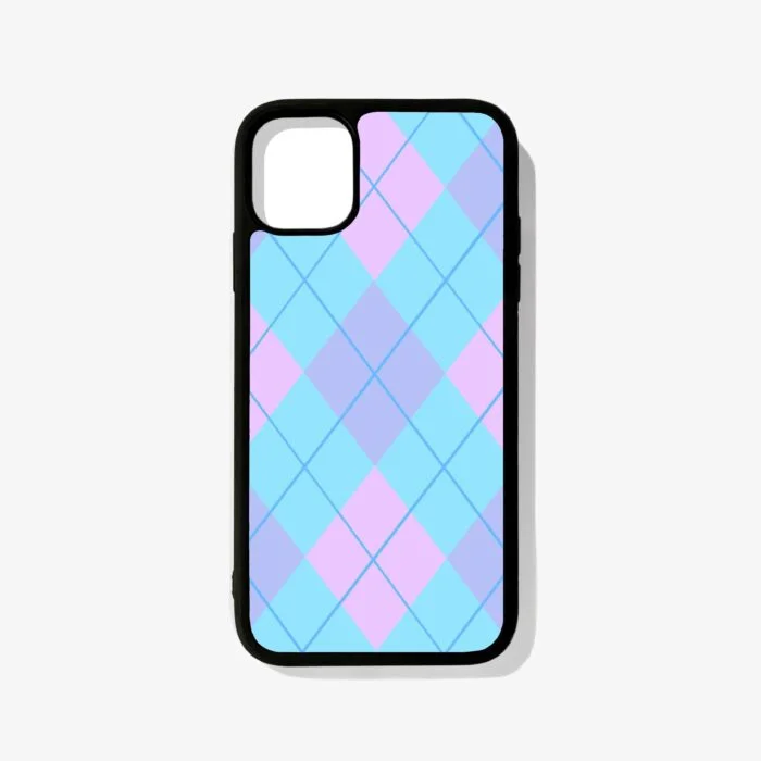Blue Argyle - Premium & Durable Glossy Phone Case | 2025 Edition - Image 1
