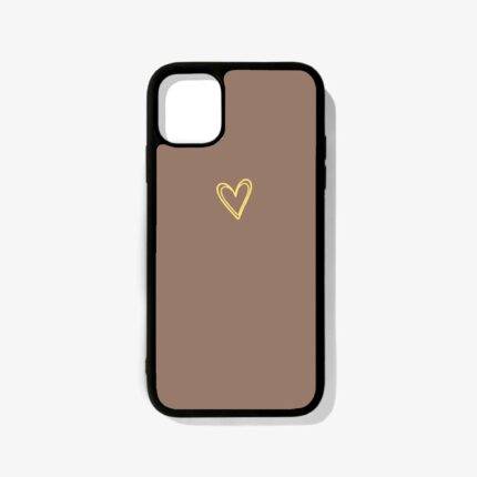 Order Premium Mini Heart Brown Metal Phone Case | 2025 Edition