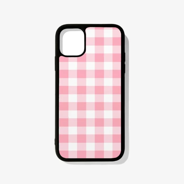 Pink Plaid Premium & Durable Metal Phone Case | 2025 Edition - Image 1