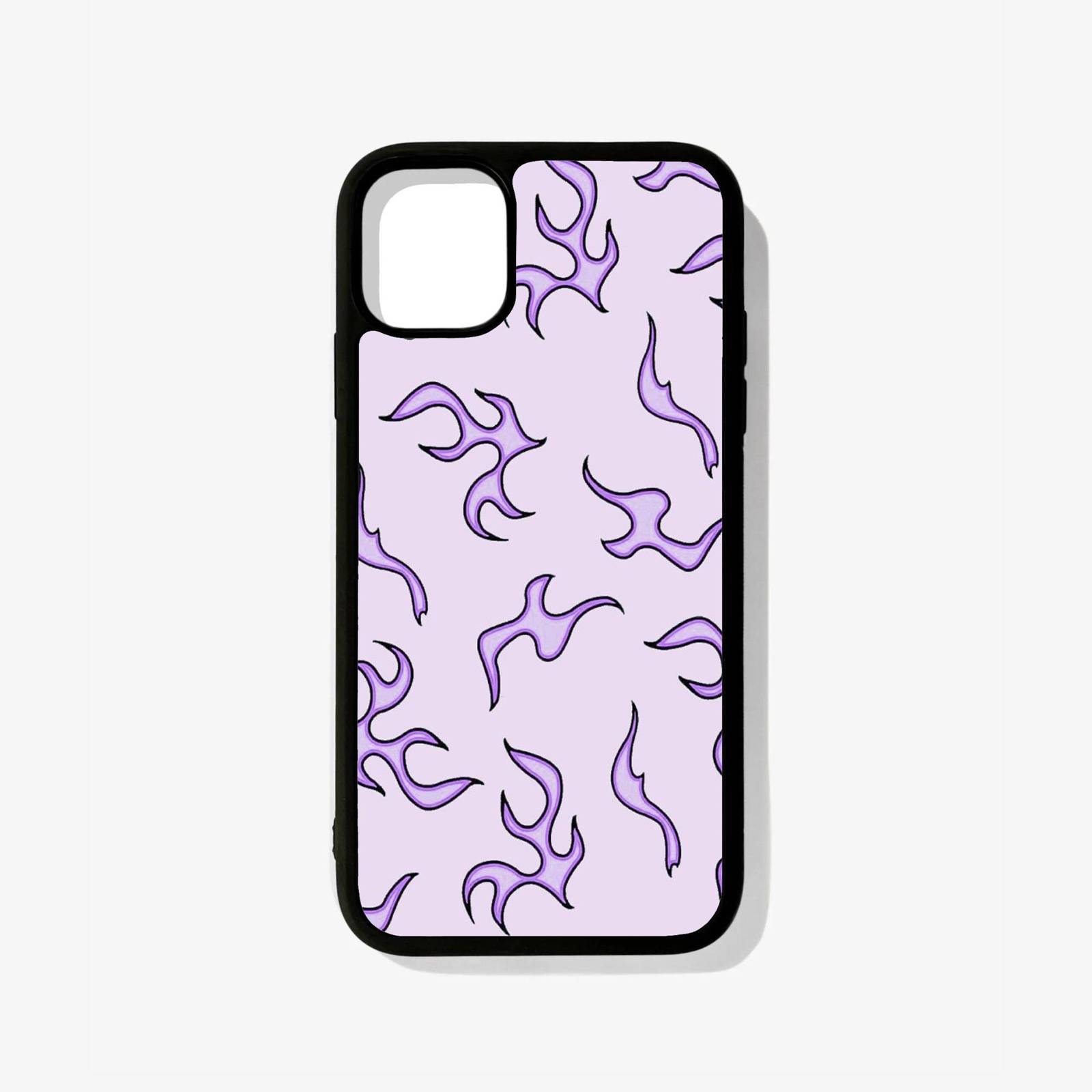Purple Flames Glass Case Purple Flames – Premium Metal Phone Case | 2025 Edition - Image 1