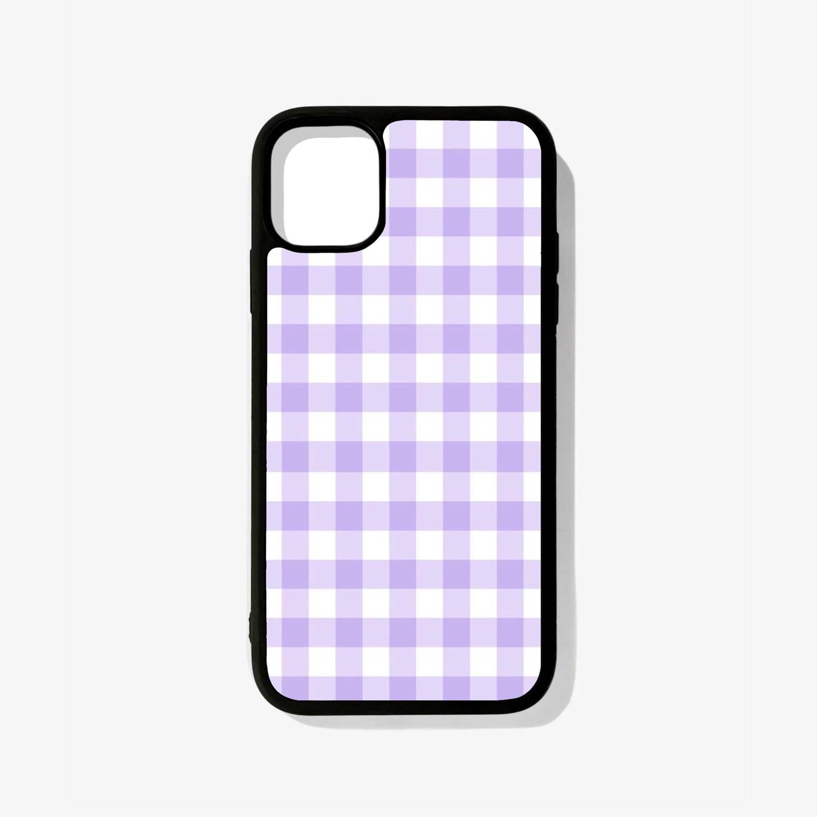 Purple Plaid Glass Case Purple Plaid – Premium Metal Phone Case | 2025 Edition - Image 1