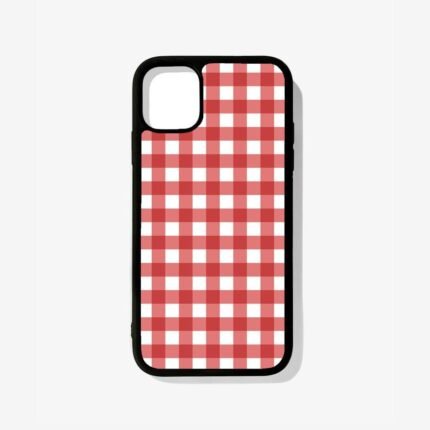 Red Plaid Design - Premium Metal Phone Case | 2025 Edition