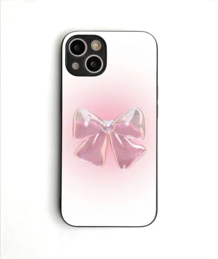 Semi Pink Bow Premium Metal Phone Case | 2025 Edition