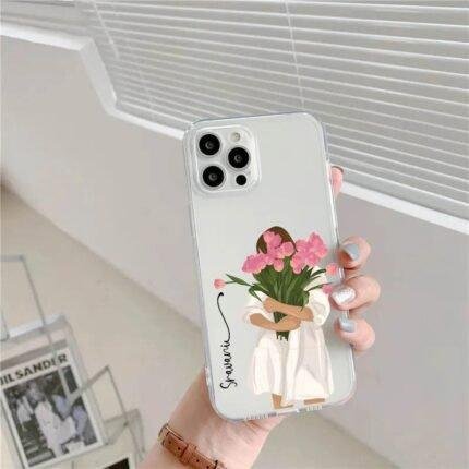 The Tulip Girl – Premium Customized Phone Case | 2025 Edition